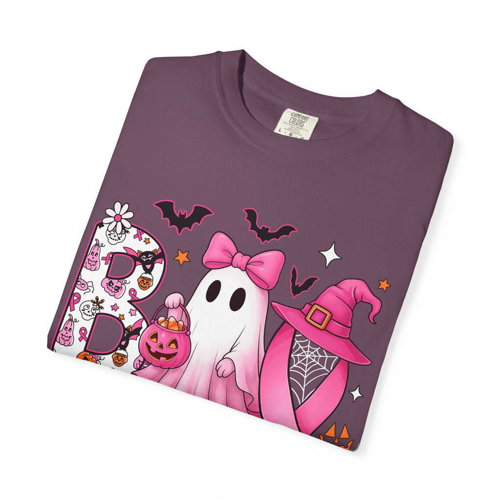 Halloween Ghost Breast Cancer Awareness T-Shirt
