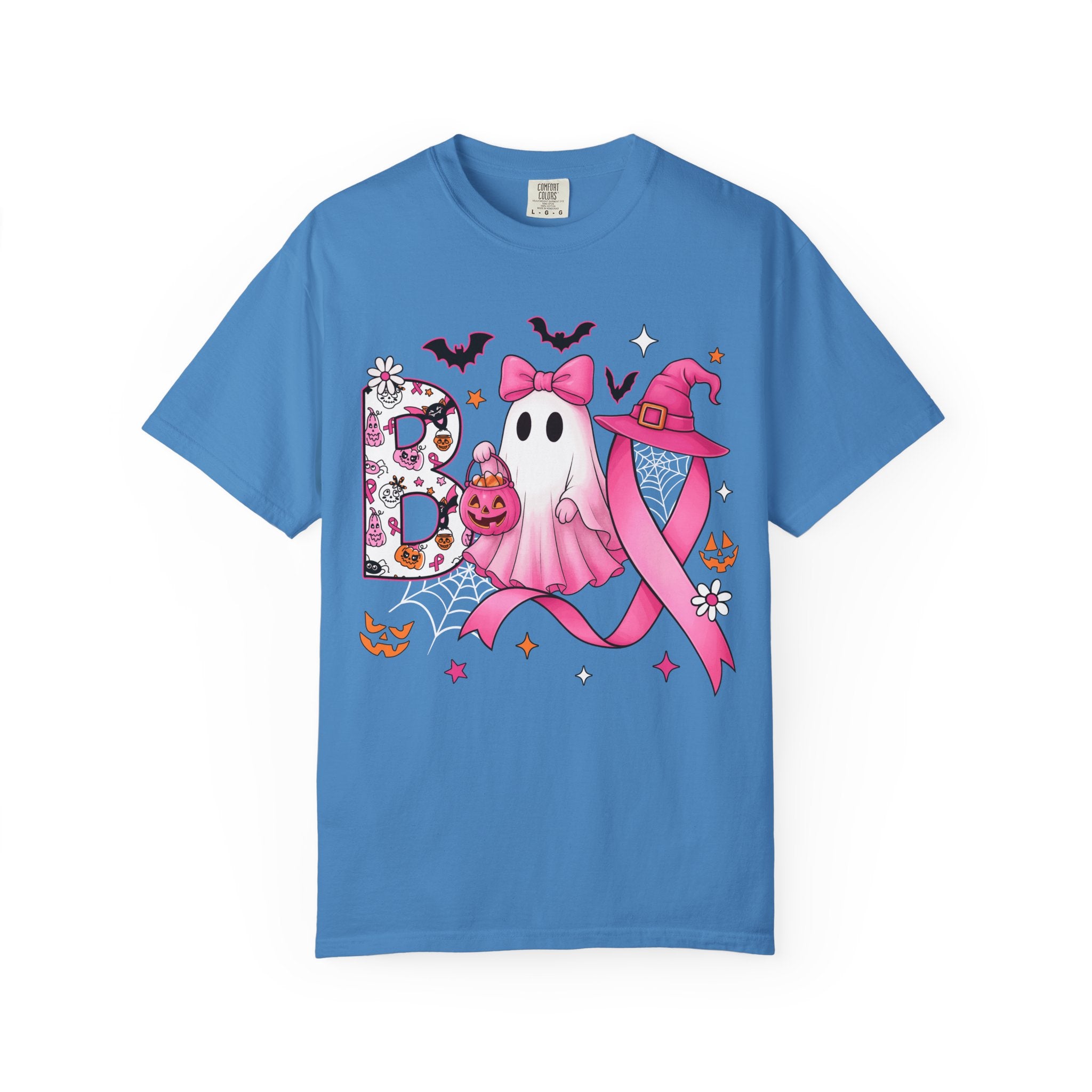 Halloween Ghost Breast Cancer Awareness T-Shirt