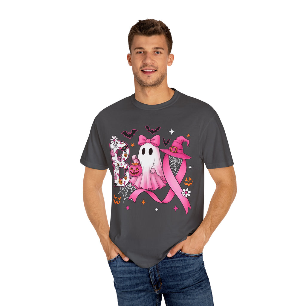 Halloween Ghost Breast Cancer Awareness T-Shirt