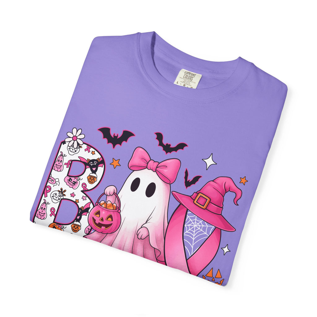 Halloween Ghost Breast Cancer Awareness T-Shirt