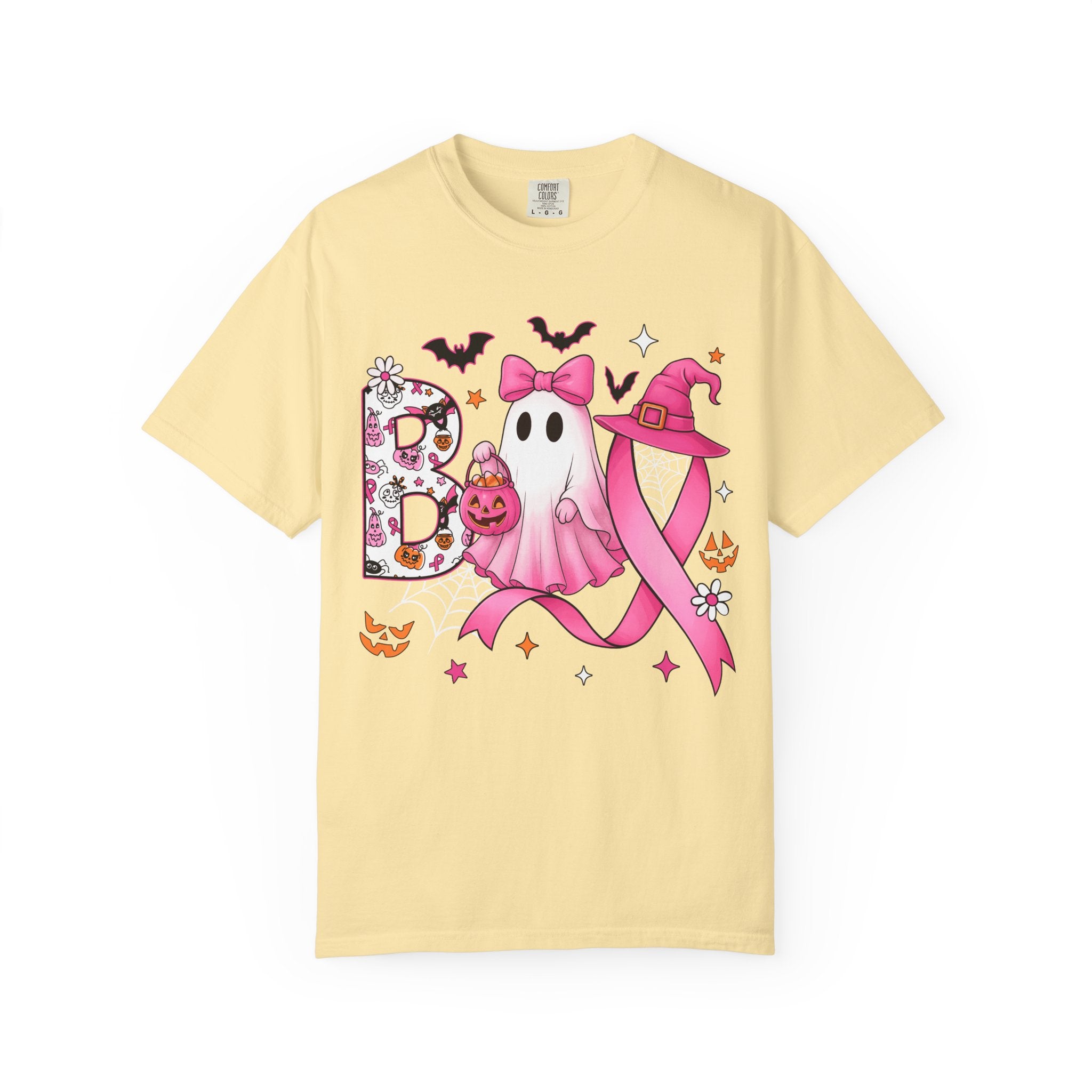 Halloween Ghost Breast Cancer Awareness T-Shirt